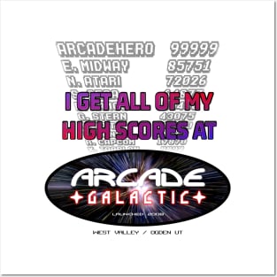 High Scores at Arcade Galactic Posters and Art